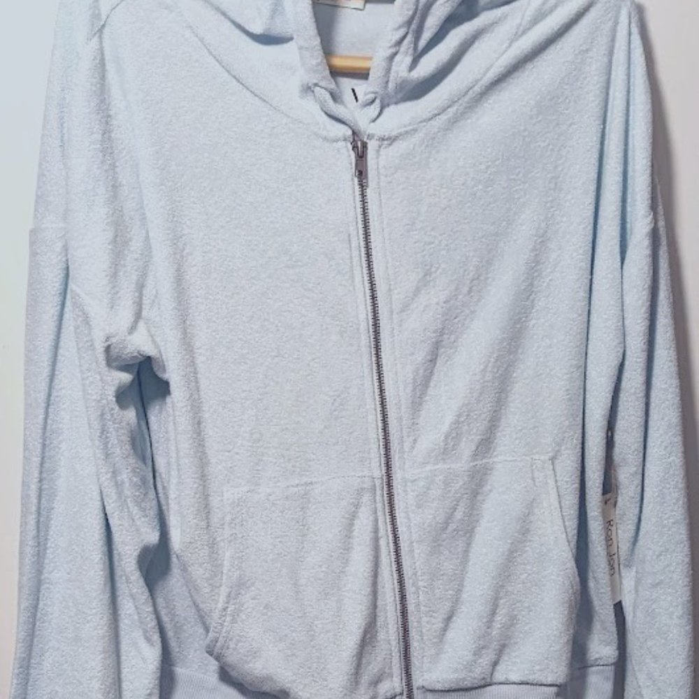 Ron Jon Surf Shop light blue terrycloth Hoodie Juniors size Large